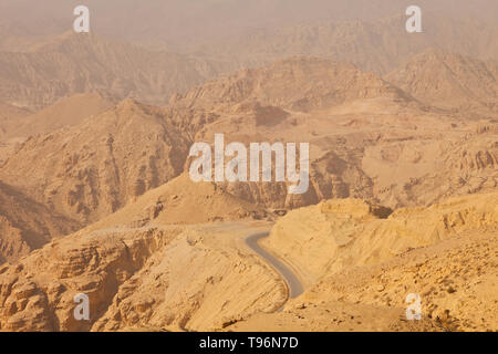 Panorámica en Talika. La Valle del Rift. Jordania, Oriente Medio Foto Stock