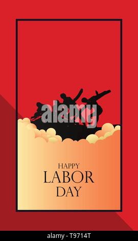 Il vettore "Labor Day" celebrazione banner Illustrazione Vettoriale