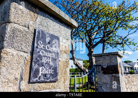 Ingresso Gateway a San Crone la Chiesa in Dungloe, County Donegal, Irlanda. Una Chiesa di Irlanda protestante del luogo di culto. Foto Stock