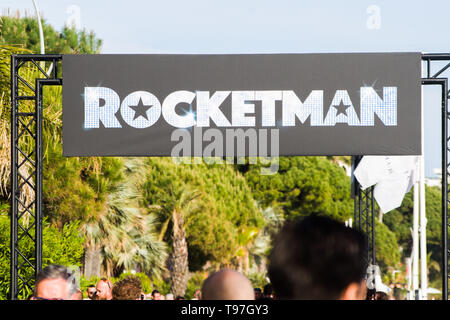CANNES,FRANCIA-MAGGIO,16,2019: rocketman è un 2019 angloamericano dramma biografico film basato sulla vita del musicista Elton John. Foto Stock