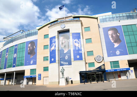 Chelsea Football Club Stadio Stamford Bridge, Fulham Road, Londra, Inghilterra, Regno Unito Foto Stock