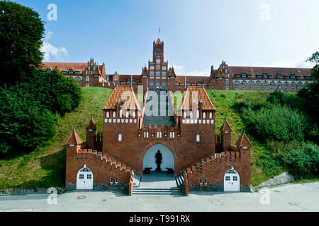 Foto aerea scuola navale Mürwik, Flensburg, Mar Baltico, Germania Foto Stock