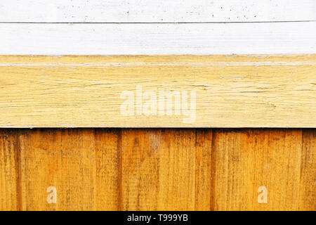 Giallo in legno antico sfondo texture. Creat sfondo con spazio di copia Foto Stock