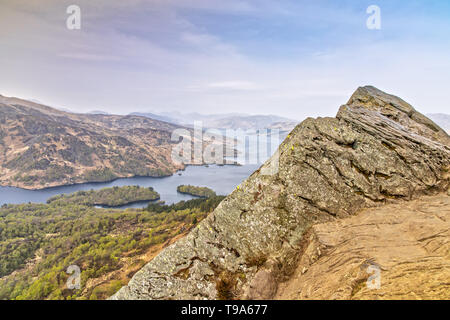 Panorama da ben un'an nelle Highlands della Scozia Foto Stock