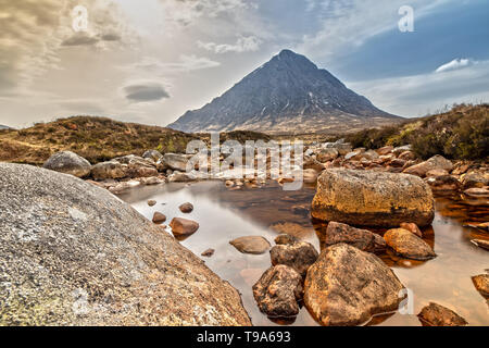 Buachaille Etive Mor in Glencoe nelle Highlands della Scozia Foto Stock