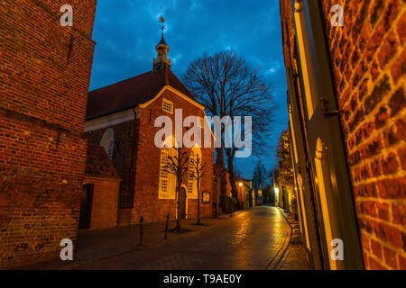 Greetsiel village, comune Krummhšrn, storica città vecchia, Frisia orientale, Bassa Sassonia, Germania, Foto Stock