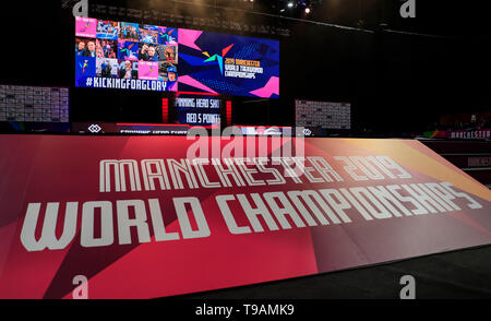 Nazionale Centro Taekwondo, Manchester, Regno Unito. Il 17 maggio 2019. Taekwondo Campionati del Mondo, giorno 3; all'interno dell'Arena di Manchester prima del Taekwondo Campionati del Mondo Credito: Azione Sport Plus/Alamy Live News Foto Stock