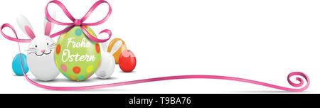 Coniglietto di pasqua con le uova di pasqua di Symbol Illustrazione Vettoriale