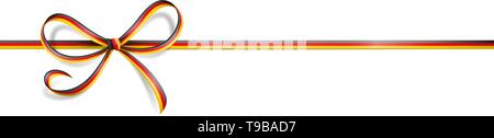 Ribbon bow tedesco Germania vettore di flag Illustrazione Vettoriale