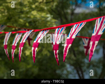 Unione Jack bunting Foto Stock