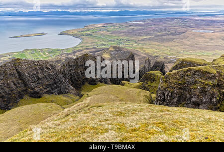 Impressione del Quiraing sull isola di Skye in Scozia Foto Stock