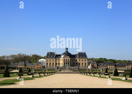 Facciata sud. Château de Vaux-le-Vicomte. Facciata sud. Vaux-le-Vicomte castello. Foto Stock