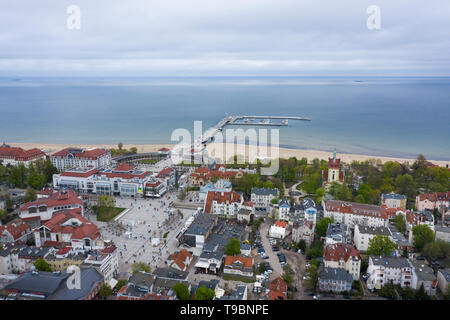 Vista aerea della cittadina di Sopot, Polonia Foto Stock