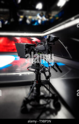 Studio broadcast interno Foto Stock