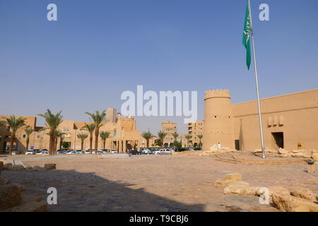 Vista laterale della storica Al Masmak (Riyadh fortezza) Arabia Saudita Foto Stock