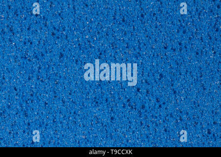 Blue etilene vinil acetato texture di schiuma con porosità. Foto Stock