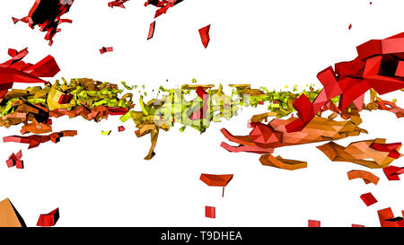 Abstract tridimensionale di spruzzo. tridimensionale rendering. Foto Stock