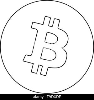Bitcoin crypto logo valuta il vettore isolato su sfondo bianco. Illustrazione Vettoriale