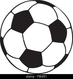 Football soccer ball vettore isolato su sfondo bianco. Illustrazione Vettoriale