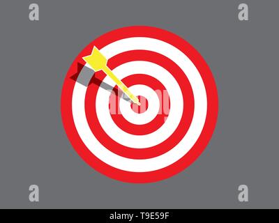 La scheda target con la freccia al centro illustrazione vettoriale. Illustrazione Vettoriale