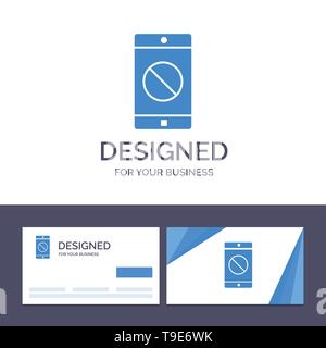 Creative Business Card e il logo modello Applicazione disabili, disabili mobile, Mobile illustrazione vettoriale Illustrazione Vettoriale
