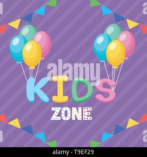 Kids Zone immagine Illustrazione Vettoriale