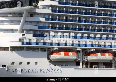 Caribbean Princess nave. Le Havre. Foto Stock