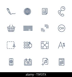 Internet semplice set di icone. Universal icone di internet Illustrazione Vettoriale