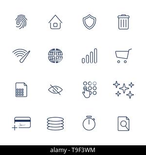 Internet semplice set di icone. Universal icone di internet Illustrazione Vettoriale