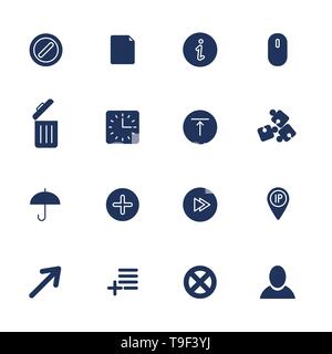 Set di 16 icone di qualità per il Web e Mobile. Illustrazione Vettoriale