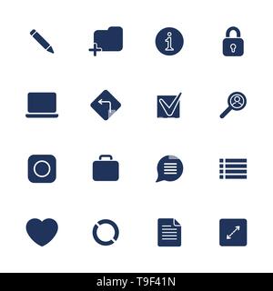 Internet semplice set di icone. Internet universale icone. EPS 10 Illustrazione Vettoriale