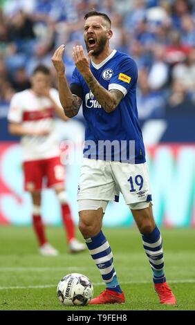 Gelsenkirchen (Germania). 18 Maggio, 2019. firo: 18.05.2019, calcio, 1.Bundesliga, stagione 2018/2019, FC Schalke 04 - VfB Stuttgart Schalke, Guido Burgstaller, delusi Enttauschung | Utilizzo di credito in tutto il mondo: dpa/Alamy Live News Foto Stock