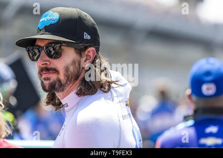 Indianapolis, Indiana, Stati Uniti d'America. 18 Maggio, 2019. JR Hildebrand (48) degli Stati Uniti si prepara a qualificarsi per la 500 Miglia di Indianapolis a Indianapolis Motor Speedway di Indianapolis, Indiana. (Credito Immagine: © Walter G Arce Sr Asp Inc/ASP) Foto Stock