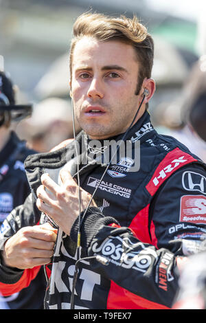 Indianapolis, Indiana, Stati Uniti d'America. 18 Maggio, 2019. JAMES DAVIDSON (33) di Australia si prepara a qualificarsi per la 500 Miglia di Indianapolis a Indianapolis Motor Speedway di Indianapolis, Indiana. (Credito Immagine: © Walter G Arce Sr Asp Inc/ASP) Foto Stock