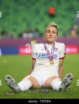 Budapest, Ungheria. 18 Maggio, 2019. Lucy bronzo di Olympique Lyonnais durante il femminile UEFA per la finale di Champions League tra Olympique Lyonnais e FC Barcellona donne a Groupama Arena il 18 maggio 2019 a Budapest, Ungheria Credit: Azione Foto Sport/Alamy Live News Foto Stock