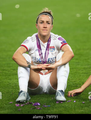 Budapest, Ungheria. 18 Maggio, 2019. Lucy bronzo di Olympique Lyonnais durante il femminile UEFA per la finale di Champions League tra Olympique Lyonnais e FC Barcellona donne a Groupama Arena il 18 maggio 2019 a Budapest, Ungheria Credit: Azione Foto Sport/Alamy Live News Foto Stock