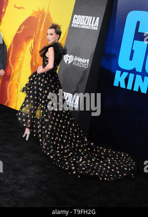 Los Angeles, Stati Uniti d'America 18 maggio 2019 l'attrice Millie Bobby Brown assiste Warner Bros Foto e immagini leggendarie Premiere mondiale di 'Godzilla: Re dei mostri" il 18 maggio 2019 a TCL Chinese Theatre di Los Angeles, Stati Uniti d'America. Foto di Barry re/Alamy Live News Foto Stock