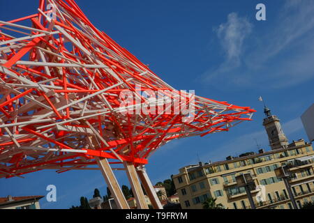 Nizza, Musée d'Art Moderne et d'art contemporain de Nice, installazione Tribut un Alexander Calder von Arne Quinze - Nizza, Musée d'Art Moderne et d'arte Foto Stock