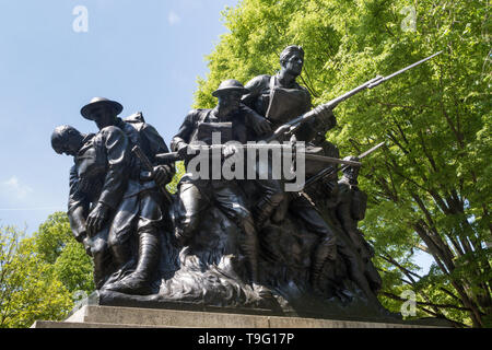 Monumento commemorativo militare della prima guerra mondiale che commemorava i Doughboys della prima guerra mondiale, Central Park, New York, USA. 2019 Foto Stock