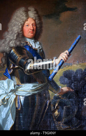 Le Grand Dauphin devant le siège de Philipsbourg (1688). Louis de France (1661-1711). Château de Versailles. Foto Stock