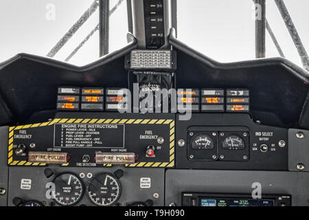 In questa unica foto si può vedere il cockpit all interno di un idrovolante alle Maldive. Questi scatti sono molto rare Foto Stock