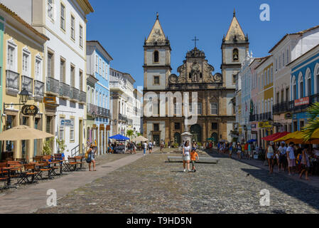 Salvador, Brasile - 3 febbraio 2019: Sao Francisco chiesa a Salvador Bahia in Brasile Foto Stock