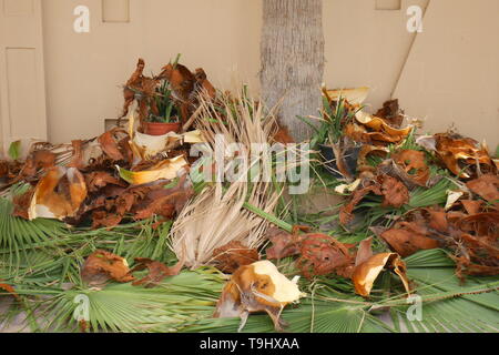 Data la struttura Palm Tree passamaneria, Regno del Bahrein Foto Stock