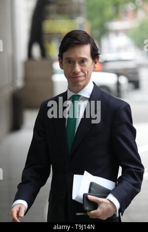 Londra, Regno Unito, 19 maggio 2019. Rory Stewart Segretario di Stato per lo sviluppo internazionale del Regno Unito visto ai BBC Studios di Londra Foto Stock