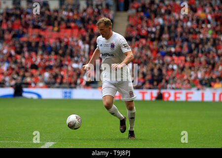 Londra, Regno Unito. 19 Maggio, 2019. Ryan Croasdale di AFC Fylde in azione. Il FA finale trofeo, AFC Fylde v Leyton Orient allo Stadio di Wembley a Londra domenica 19 maggio 2019. Questa immagine può essere utilizzata solo per scopi editoriali. Solo uso editoriale, è richiesta una licenza per uso commerciale. Nessun uso in scommesse, giochi o un singolo giocatore/club/league pubblicazioni . pic da Steffan Bowen/Andrew Orchard fotografia sportiva/Alamy Live news Credito: Andrew Orchard fotografia sportiva/Alamy Live News Foto Stock