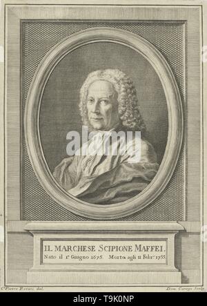 Ritratto del poeta Scipione Maffei (1675-1755). Museo: Collezione privata. Autore: Pietro Antonio ROTARI. Foto Stock