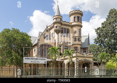 Stollmeyer il Castello, magnifici sette House, Queen's Park Savannah, Porto di Spagna, Trinidad & Tobago Foto Stock