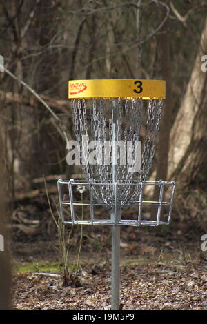 Disc Golf obiettivo Foto Stock