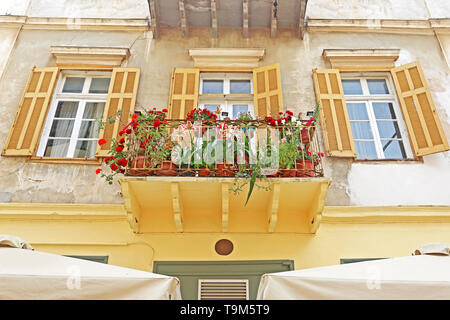 Case tradizionali a Nafplio town Argolis Grecia Foto Stock