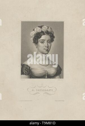 Ritratto del cantante italiano Angelika Catalani (1780-1849). Museo: Collezione privata. Autore: G. Metzeroth. Foto Stock